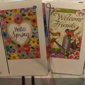 Spring Garden Flags set of 2